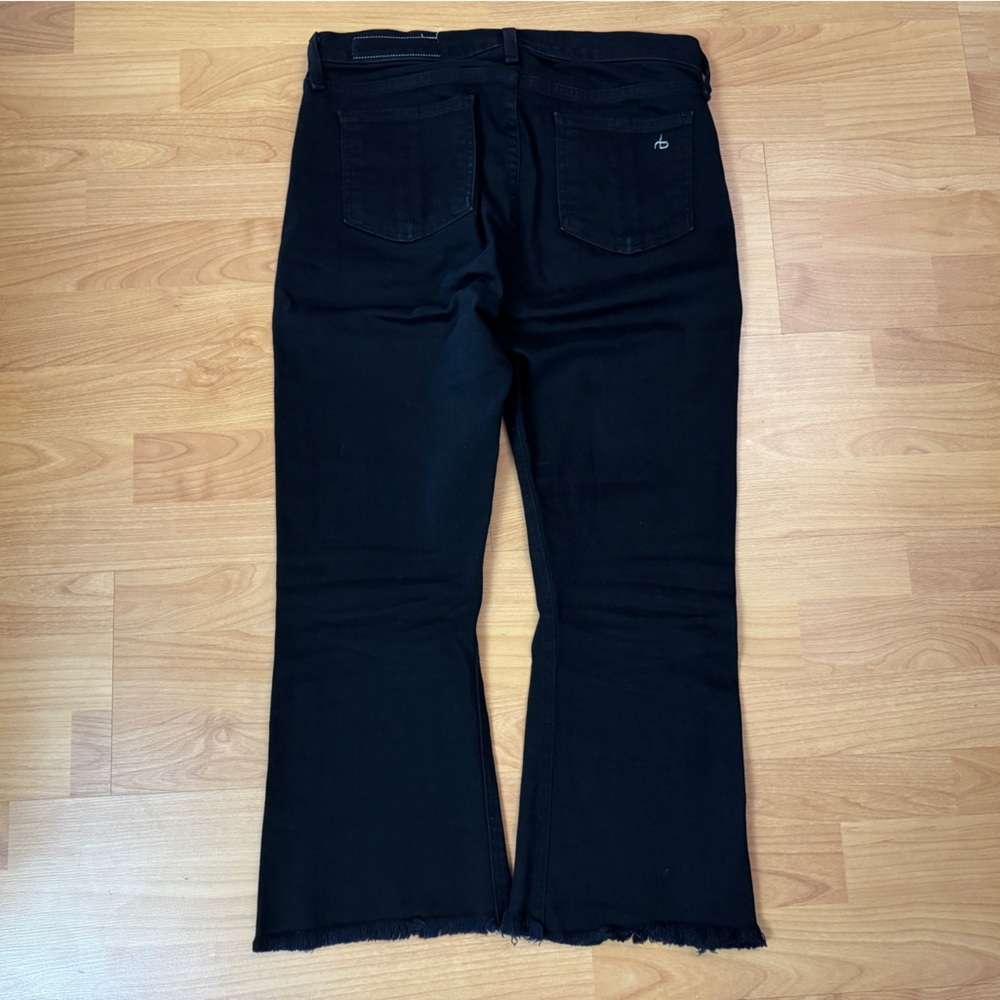 Rag & bone 10” Crop Flare Black 27 - Picture 6 of 8